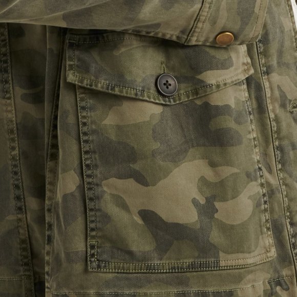 Lucky Brand Camo Printed Utility Jacket - Green Multi - Picture 4 of 6